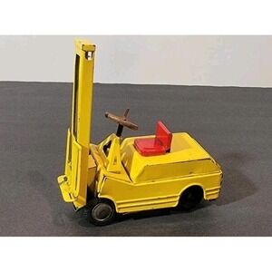 Antique Shioji & Co Japan S-1081 Metal Forklift S-2753 Tin Friction Plate Pallet